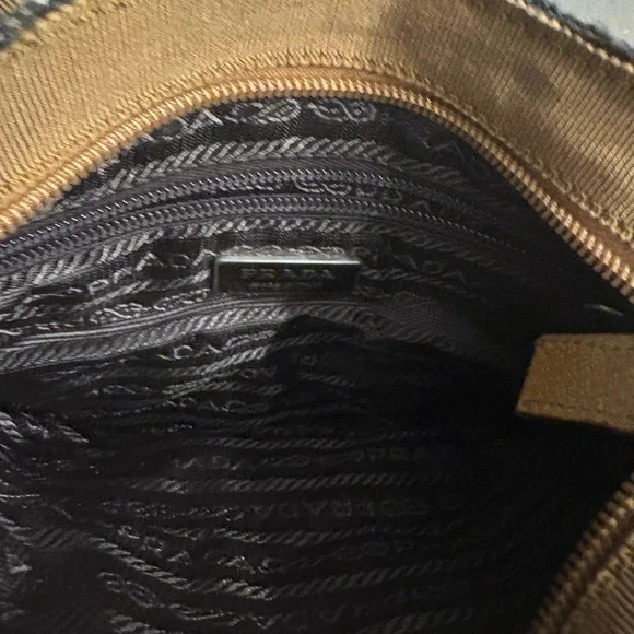 Prada Brown and Tan Woven Tote - Picture 6 of 6